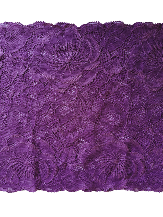 Stomaband kant | kleur paars bloem