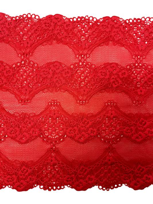 Stomaband kant | kleur rood bloem