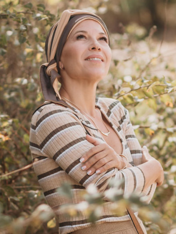 Felice Sjaal Mutsje Coco Bambu - chemo sjaaltje - alopecia hoofddoekje | Marron bruin