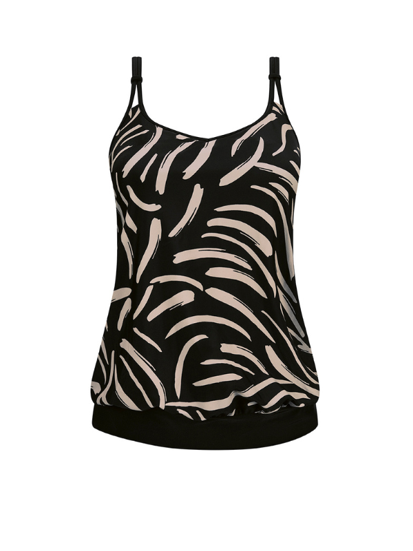 Amoena Prothese Blouson Top Turin 71794| zwart / nude