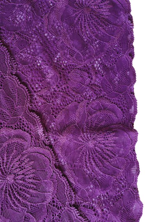 Stomaband kant | kleur paars bloem