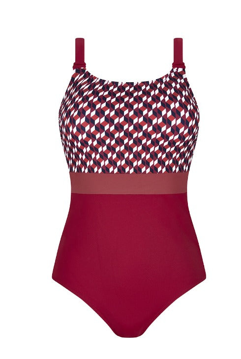 Amoena Prothese Badpak Apulia OP 71687  burgundy / multi color