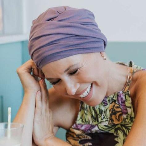 Felice Mutsje Gala Bamboe - chemo mutsje - alopecia hoofddoekje | lila mauve