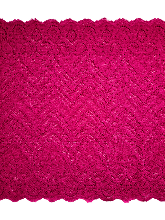 Stomaband kant | kleur fuchsia (hard roze)