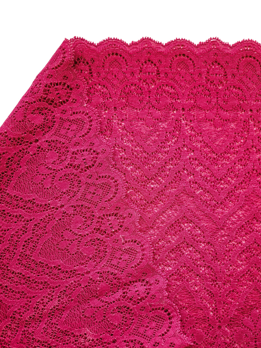 Stomaband kant | kleur fuchsia (hard roze)