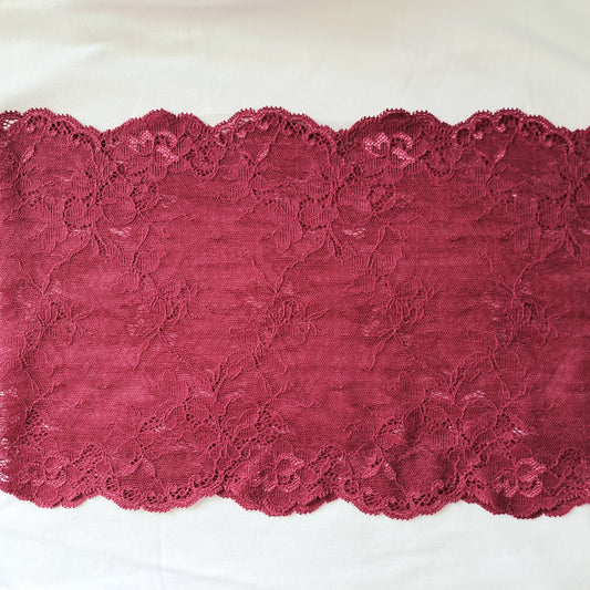 Stomaband kant | kleur wijn rood
