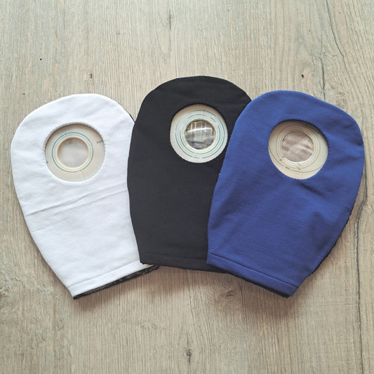 Stoma hoesje / cover | donkerblauw kant
