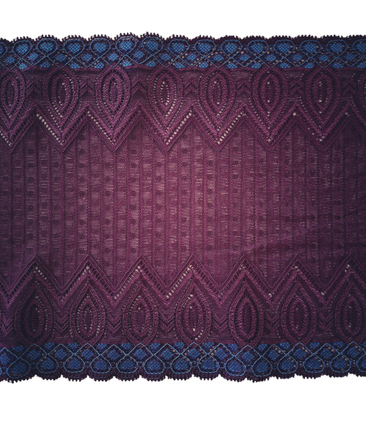 Stomaband kant | kleur paars blauw