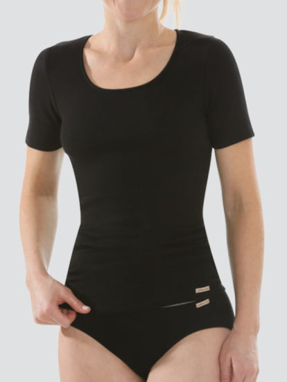 Comazo dames T-shirt biokatoen kleur zwart
