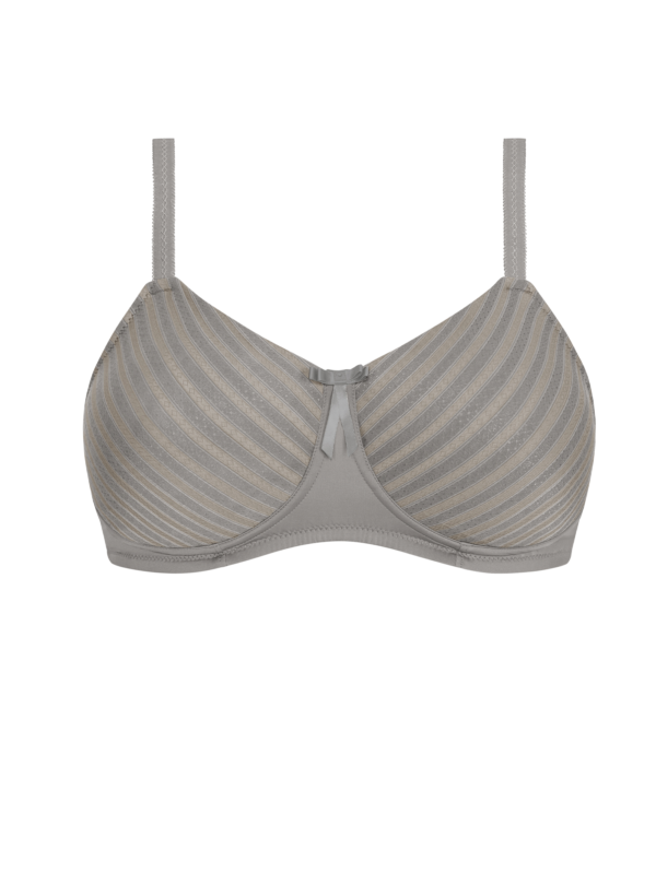 Amoena Uptown Stripes voorgevormde Prothese BH kleur grijs
